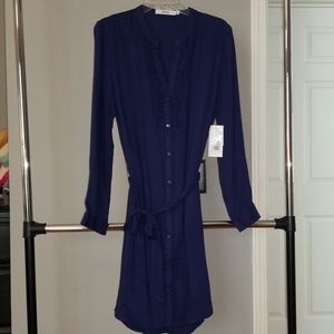 JustFab Royal Blue Button Down Dress